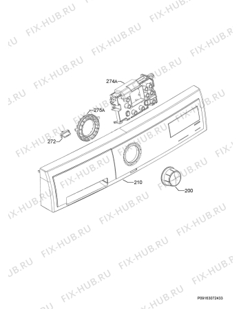 Взрыв-схема сушильной машины Rex Electrolux RDH3676GDE - Схема узла Command panel 037